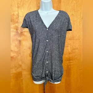 NWT Womens Max Studio Navy Button Down Top